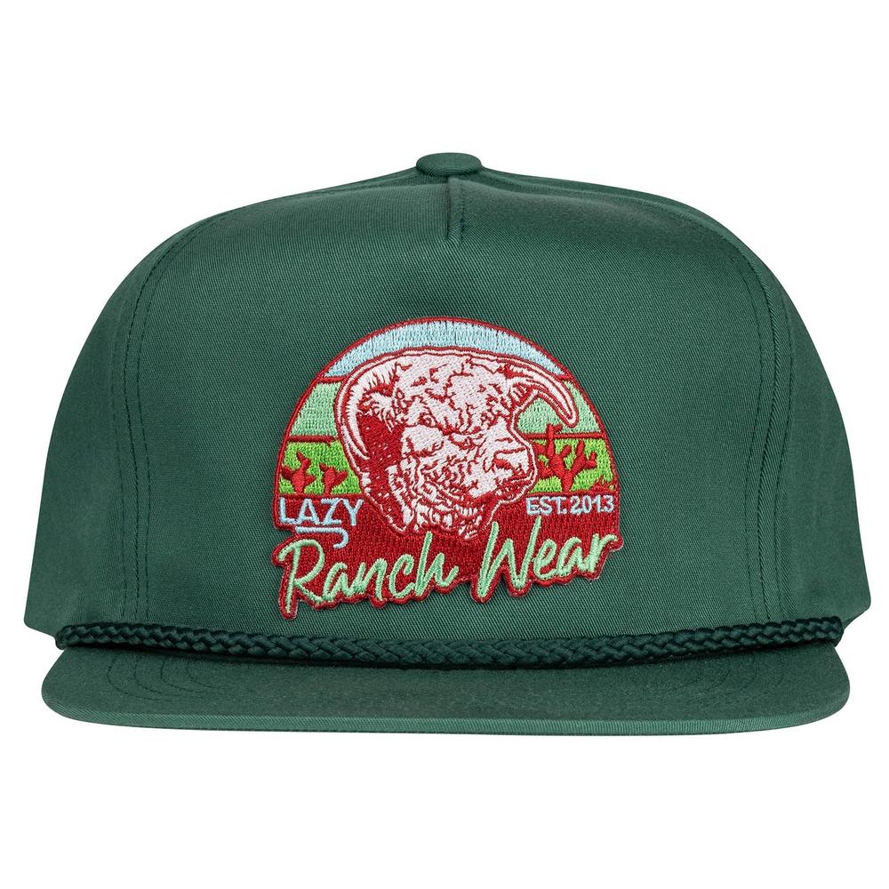 Lazy J Ranch Green Prickly Pear Classic Rope Trucker Hat-Lazy J Ranch Wear