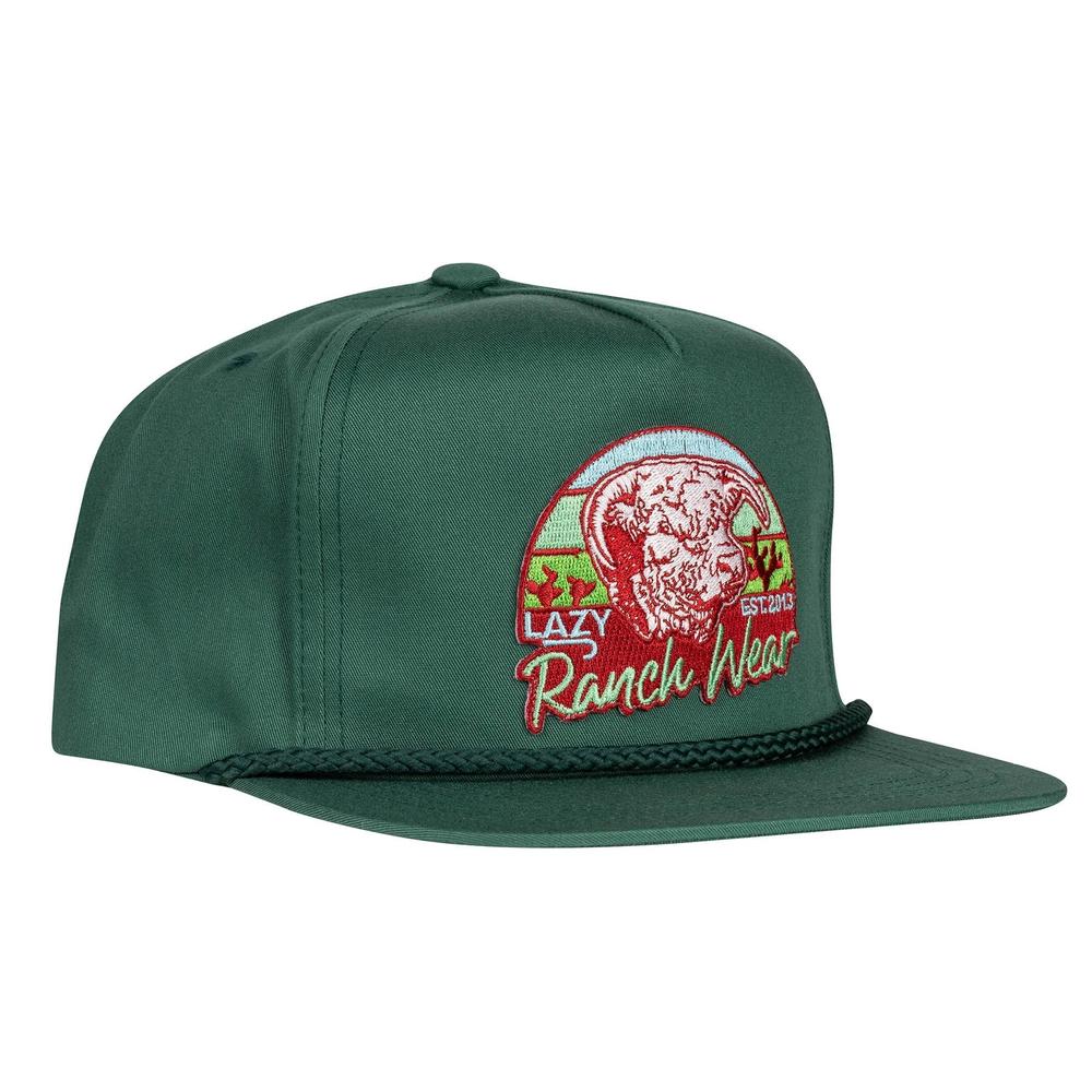 Lazy J Ranch Green Prickly Pear Classic Rope Trucker Hat-Lazy J Ranch Wear