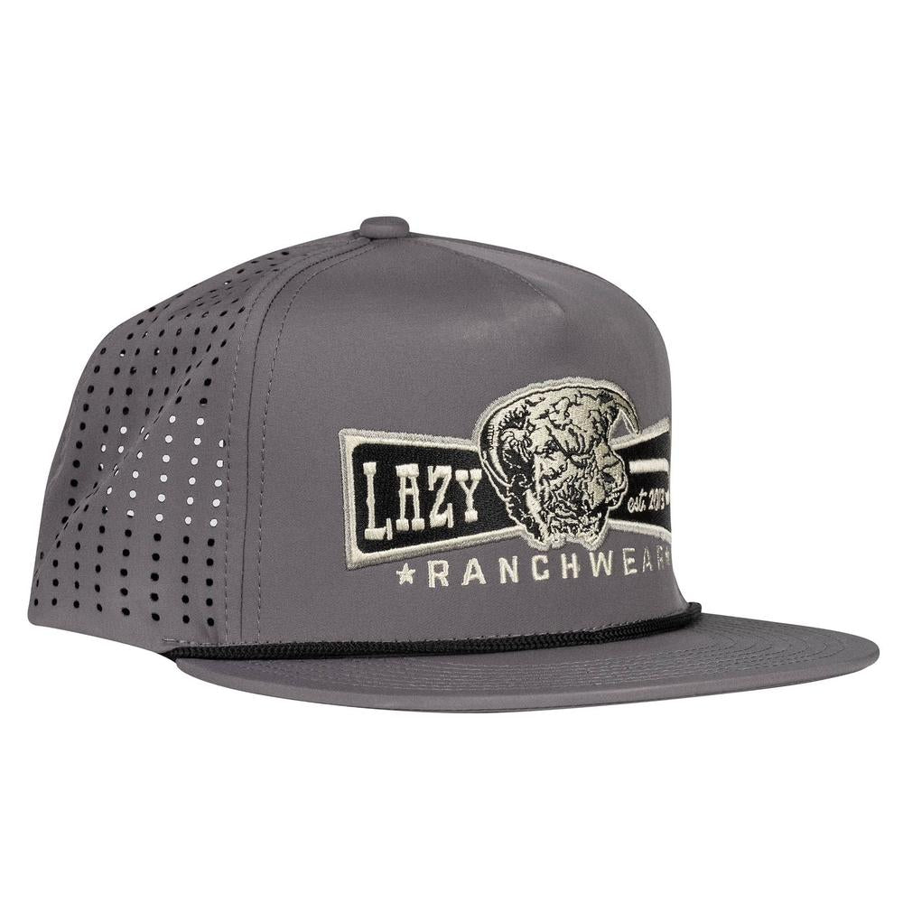 Lazy J Ranch Grey Diamond Banner Performance Rope Trucker Hat-Lazy J Ranch Wear