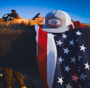 Lazy J Ranch Grey & White 1776 Classic Five Panel Trucker Hat-
