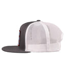 Lazy J Ranch Grey & White Blue Bull Trap Classic Five Panel Trucker Hat-