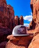 Lazy J Ranch Grey & White Red Rock Classic Five Panel Trucker Hat-