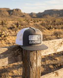 Lazy J Ranch Grey & White Shafter Classic Five Panel Trucker Hat-