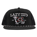 Lazy J Ranch Heather Black White Alpine Classic Rope Trucker Hat-