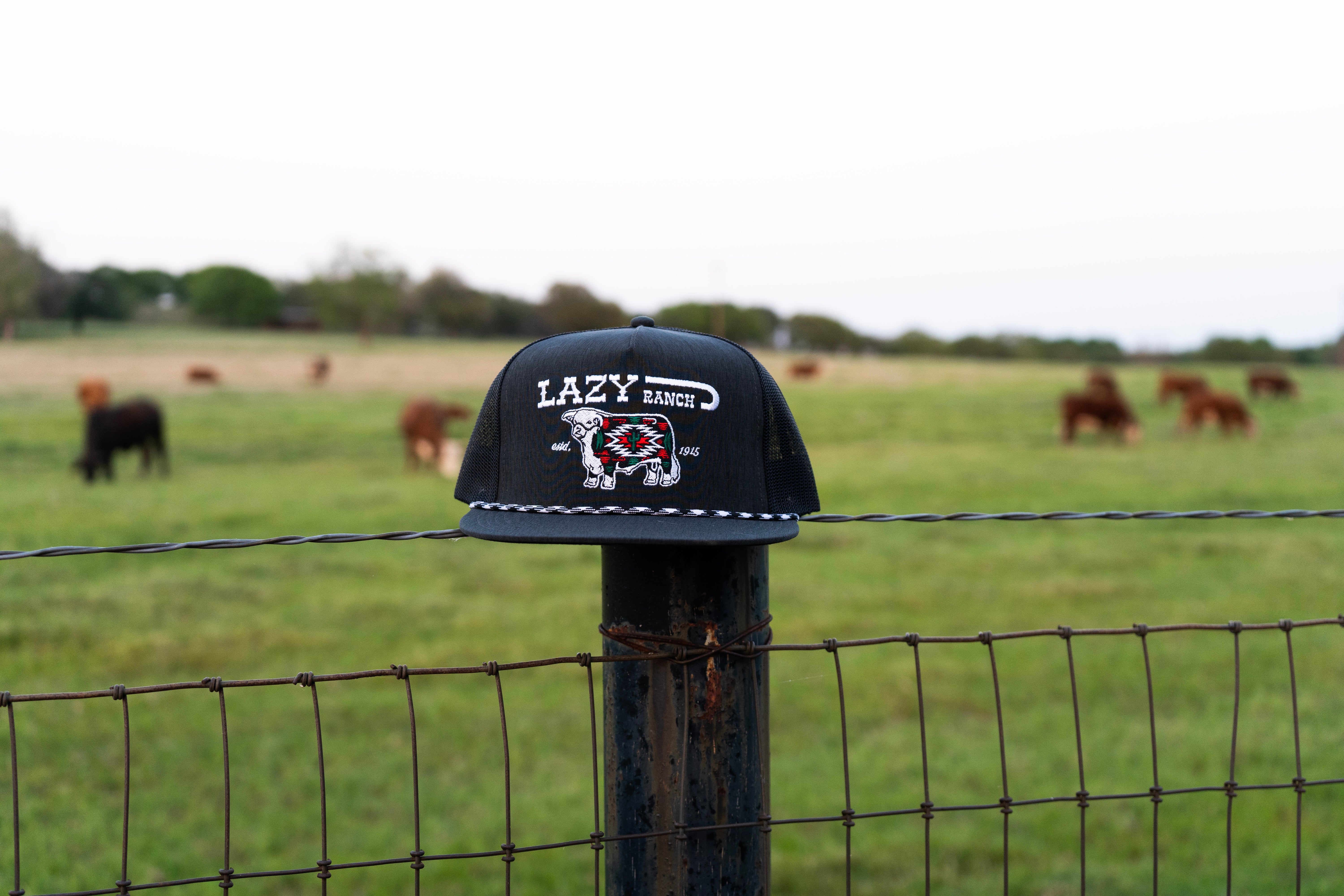 Lazy J Ranch Heather Black White Alpine Classic Rope Trucker Lazy J Ranch Heather Black White Alpine Classic Rope Trucker