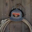 Lazy J Ranch Heather Grey & Black America's Best Banner Classic Five Panel Trucker Hat-