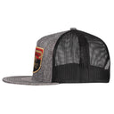 Lazy J Ranch Heather Grey & Black America's Best Banner Classic Five Panel Trucker Hat-
