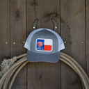 Lazy J Ranch Heather Grey & White Texas Elevation Mid Profile Trucker Hat-