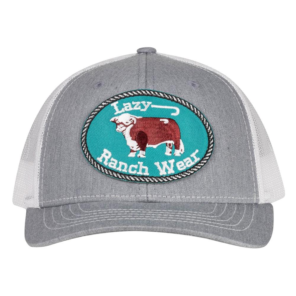 Lazy J Ranch Heather & White Original Buckle Youth Patch Hat-Lazy J Ranch Wear
