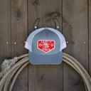 Lazy J Ranch Heather & White Red Ranch Mid Profile Trucker Hat-
