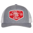 Lazy J Ranch Heather & White Red Ranch Mid Profile Trucker Hat-