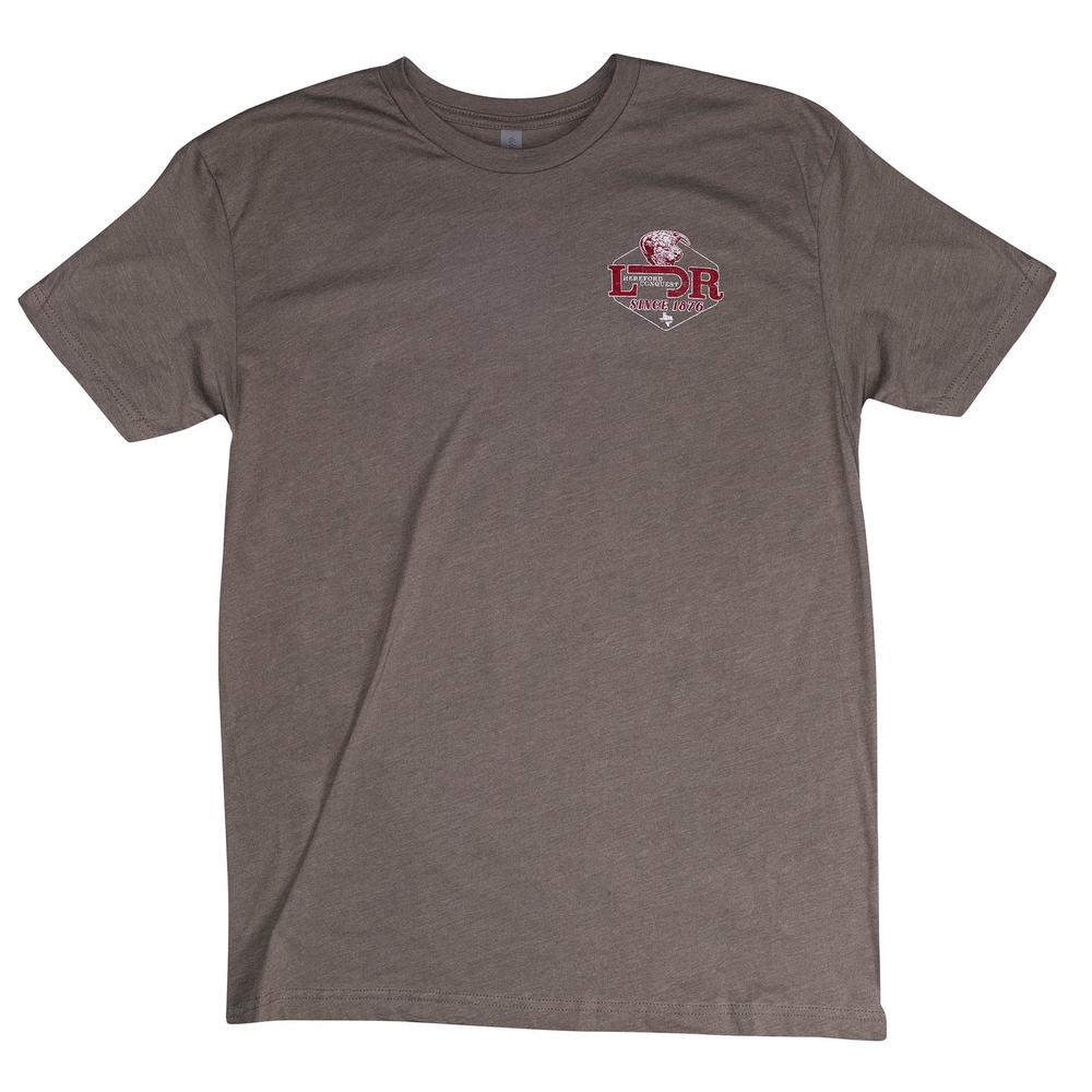 Lazy J Ranch Hereford Conquest Short Sleeve T-Shirt -Stone Grey-Lazy J Ranch Wear