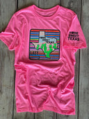 Lazy J Ranch Home Sweet Texas Short Sleeve T-Shirt - Pink-