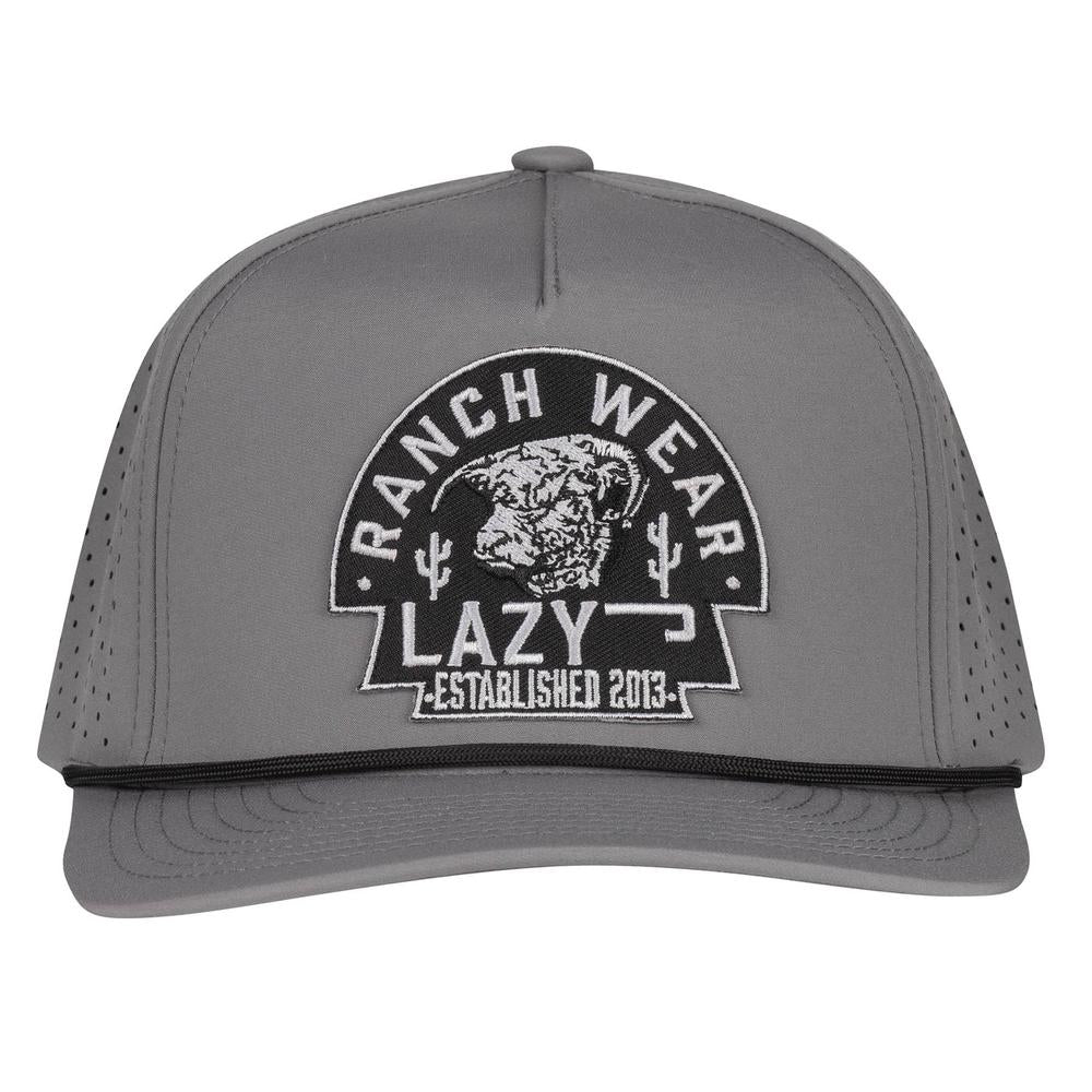 Lazy J Ranch Hydro Graphite Grey Black Arrowhead Classic Performance Rope Trucker Hat-Lazy J Ranch Wear