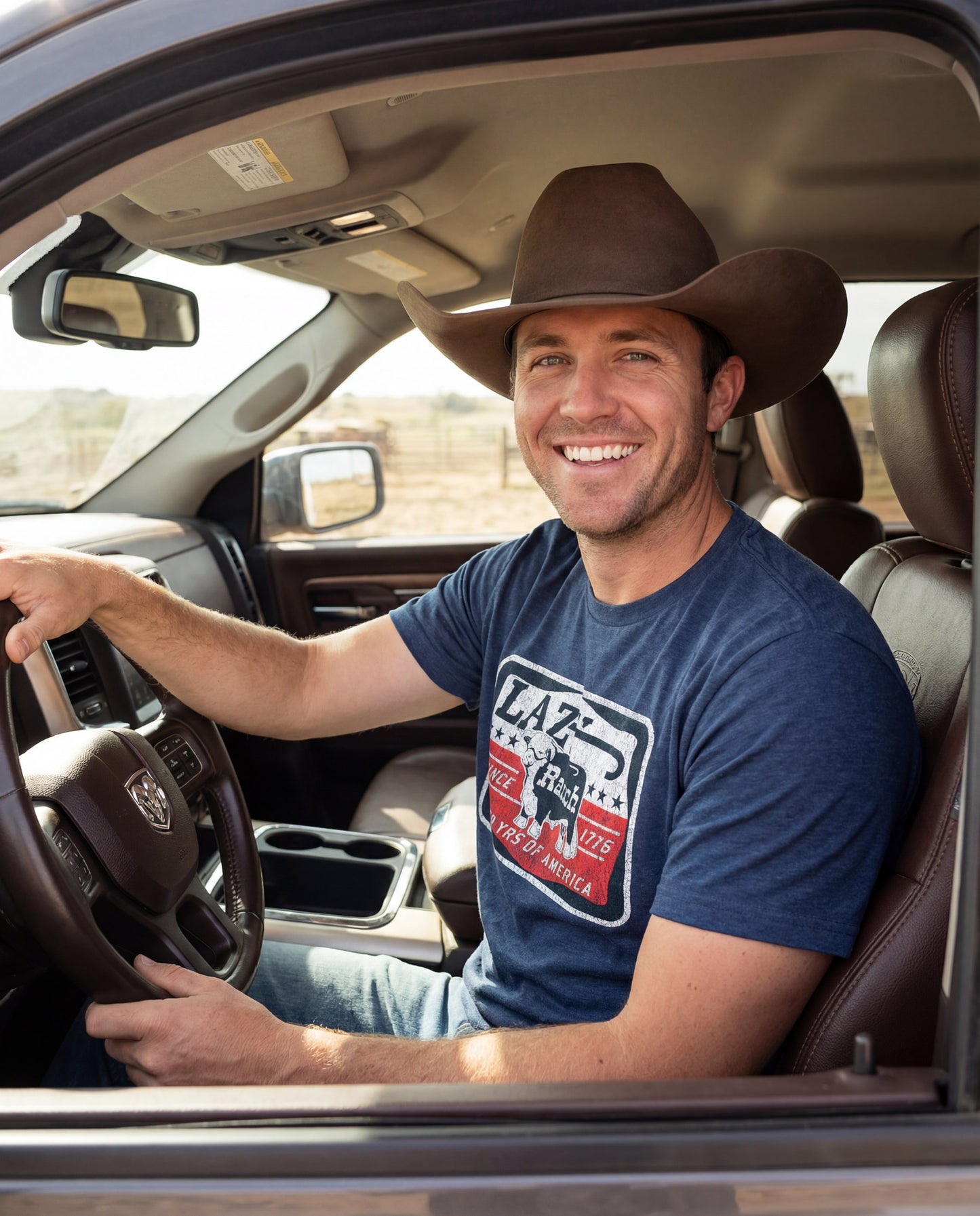 Lazy J Ranch Liberty Short Sleeve T-Shirt - Navy-