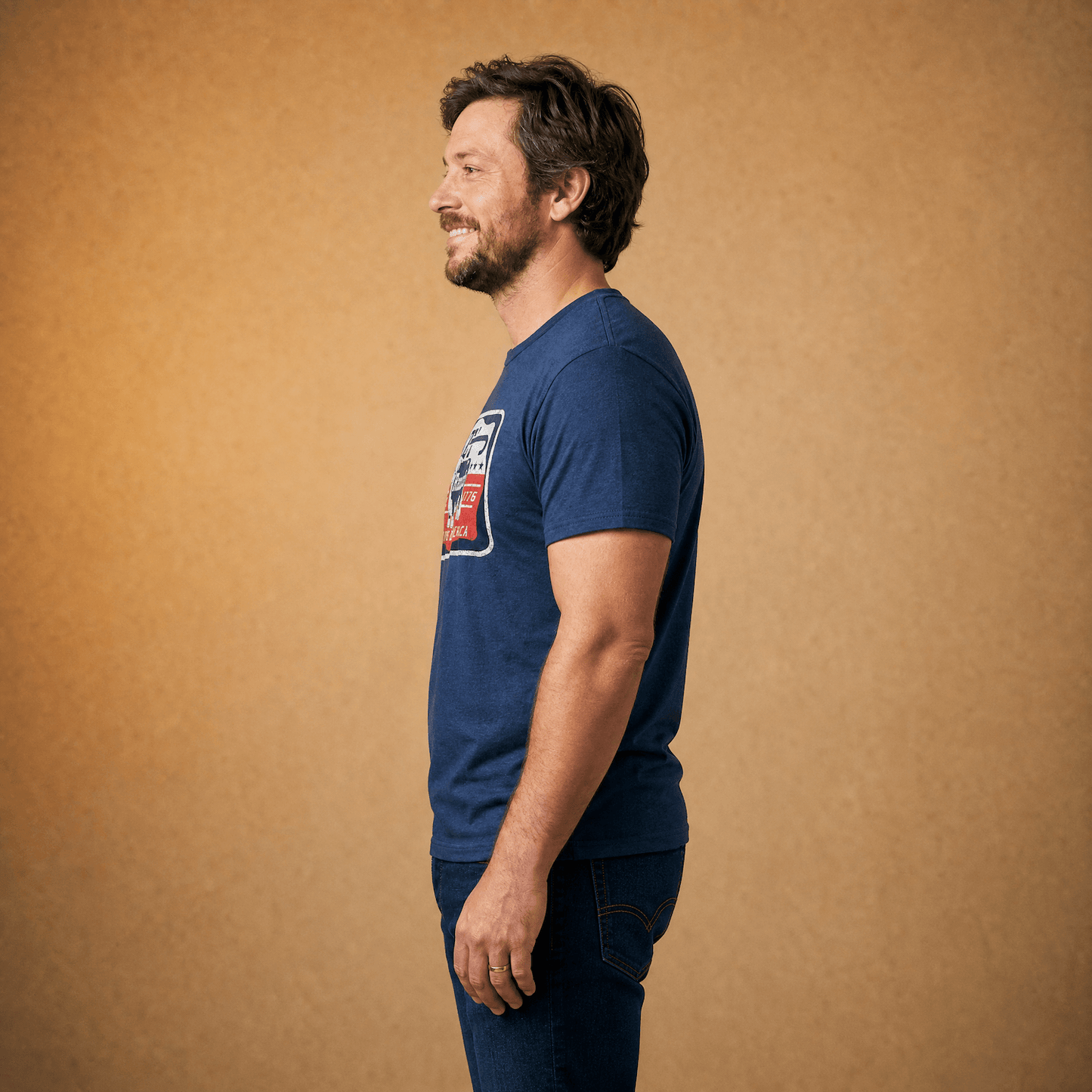 Lazy J Ranch Liberty Short Sleeve T-Shirt - Navy-