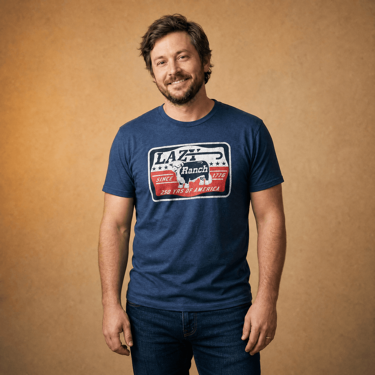Lazy J Ranch Liberty Short Sleeve T-Shirt - Navy-