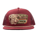 Lazy J Ranch Maroon Redford Classic Rope Trucker Hat-