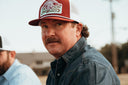 Lazy J Ranch Maroon & White Albany Classic Rope Trucker Hat-