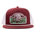 Lazy J Ranch Maroon & White Albany Classic Rope Trucker Hat-