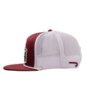 Lazy J Ranch Maroon & White Albany Classic Rope Trucker Hat-
