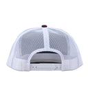 Lazy J Ranch Maroon & White Blue Bull Trap Classic Rope Trucker Hat-