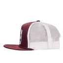 Lazy J Ranch Maroon & White Bull Trap Classic Rope Trucker Hat-