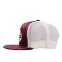 Lazy J Ranch Maroon & White Cattle King Classic Rope Trucker Hat-