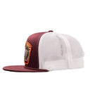 Lazy J Ranch Maroon & White Daybreak Classic Rope Trucker Hat-