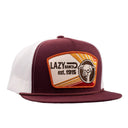 Lazy J Ranch Maroon & White Daybreak Classic Rope Trucker Hat-