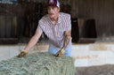 Lazy J Ranch Maroon & White Prickly Pear Classic Rope Trucker Hat-