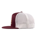 Lazy J Ranch Maroon & White Prickly Pear Classic Rope Trucker Hat-