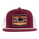 Lazy J Ranch Maroon & White Smokeless Classic Rope Trucker Hat-