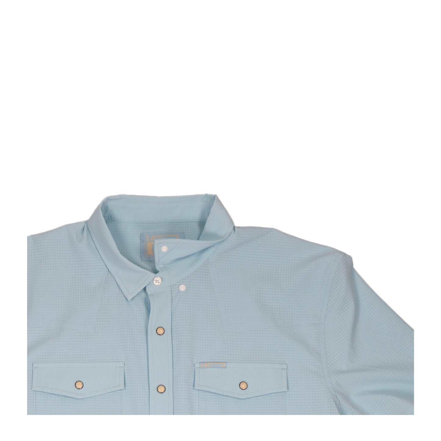 Lazy J Ranch Men's Airflow Pearl Snap Short Sleeve Shirt - Baby Blue M Lazy J Ranch Men's Airflow Pearl Snap Short Sleeve Shirt - Baby Blue M