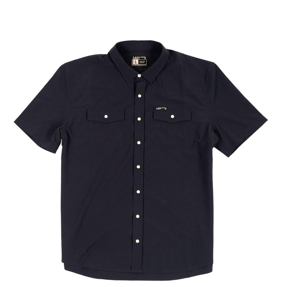 Lazy J Ranch Men's Airflow Pearl Snap Short Sleeve Shirt - Black-Lazy J Ranch Wear