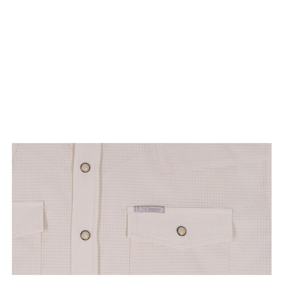 Lazy J Ranch Men's Airflow Pearl Snap Short Sleeve Shirt - Off White-Lazy J Ranch Wear