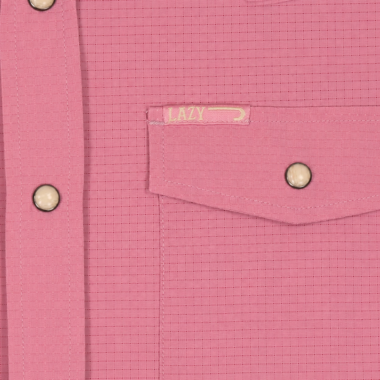 Lazy J Ranch Men's Airflow Pearl Snap Short Sleeve Shirt - Vintage Pink-