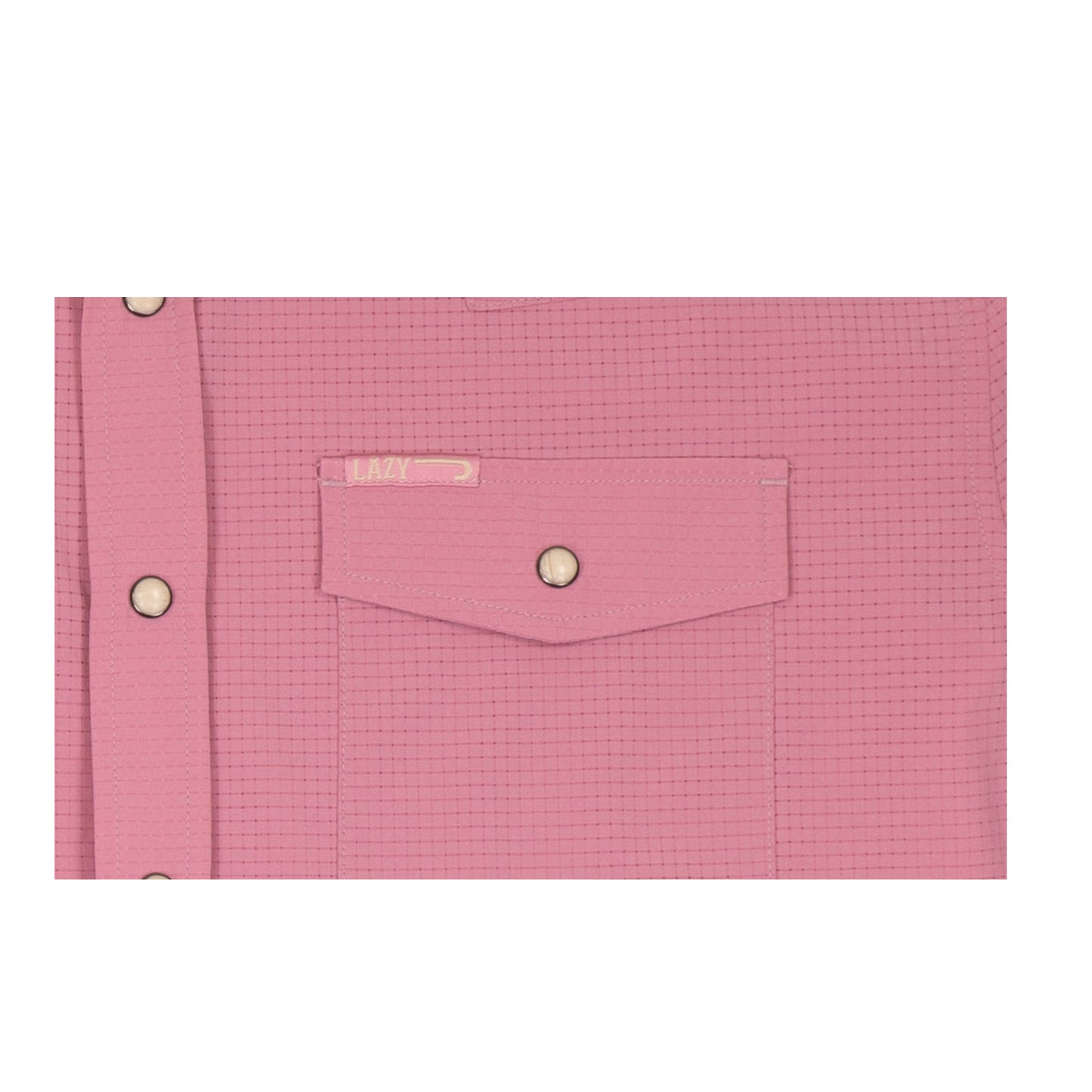 Lazy J Ranch Men's Airflow Pearl Snap Short Sleeve Shirt - Vintage Pink-