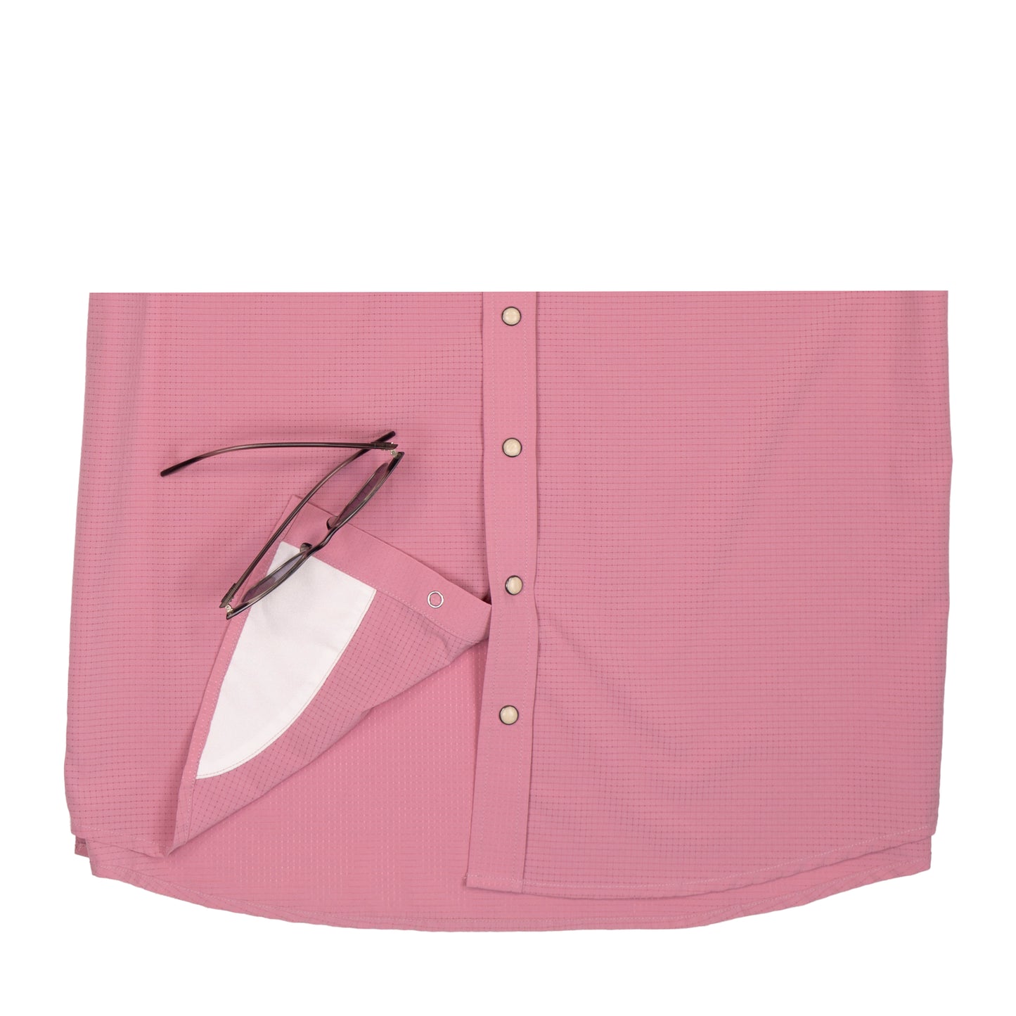 Lazy J Ranch Men's Airflow Pearl Snap Short Sleeve Shirt - Vintage Pink-