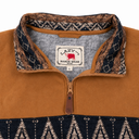 Lazy J Ranch Men's Aztec Blocked Quarter Zip Knit Pullover - Black-