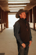 Lazy J Ranch Men's Bonded Vest - Brown-