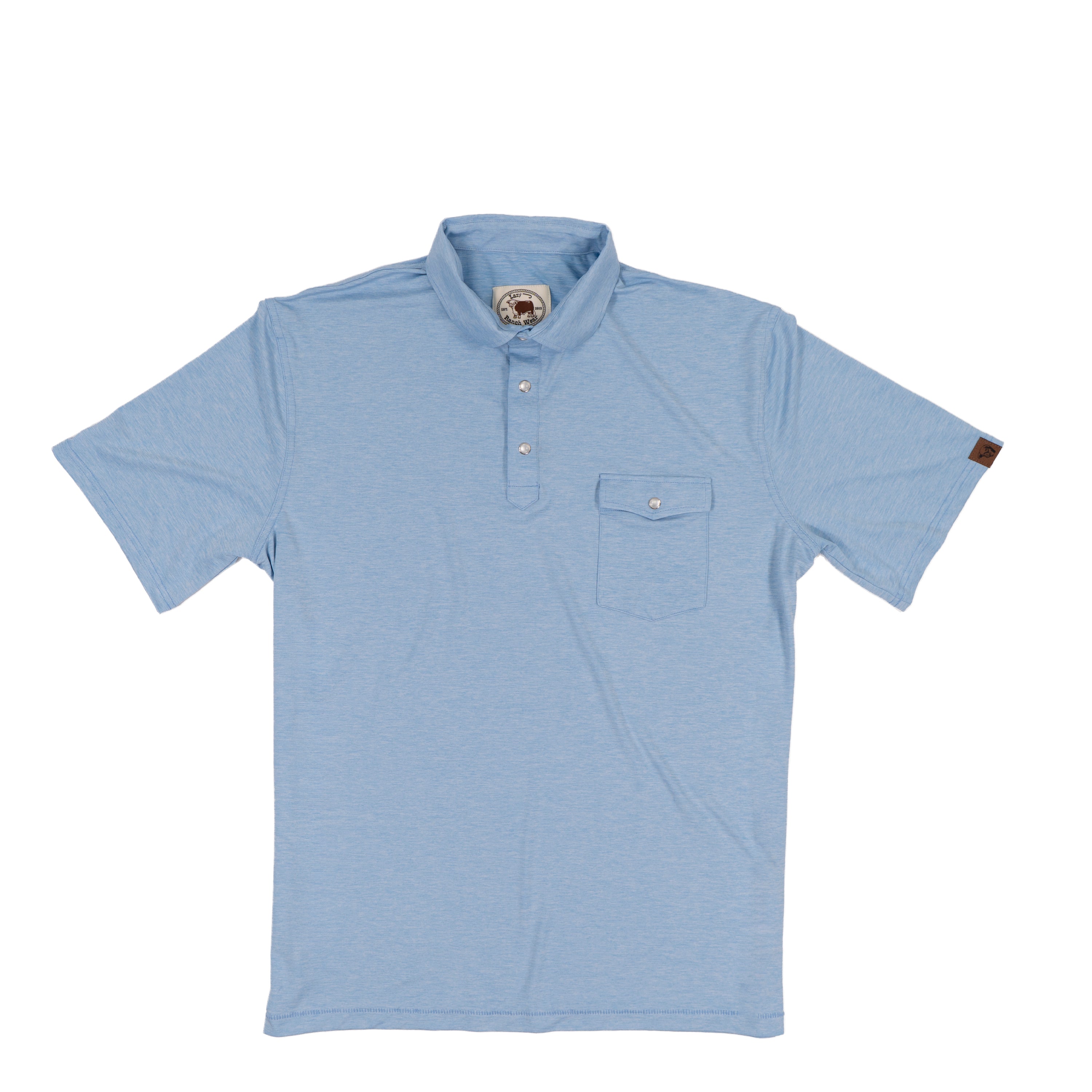 Lazy J Ranch Men's Classic Solid Performance Polo Shirt