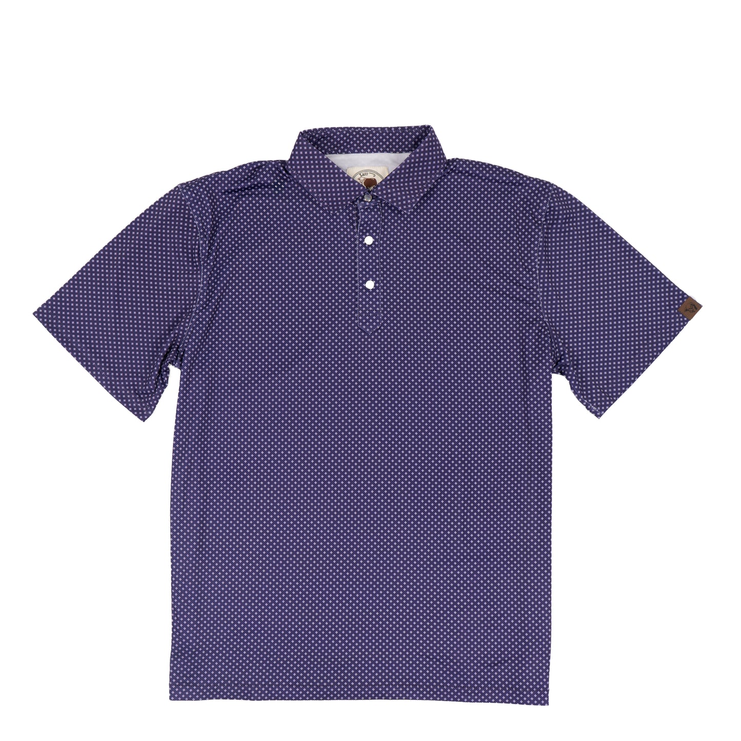 Lazy J Ranch Men's Diamond Print Performance Polo Shirt - Purple-Lazy J Ranch Wear