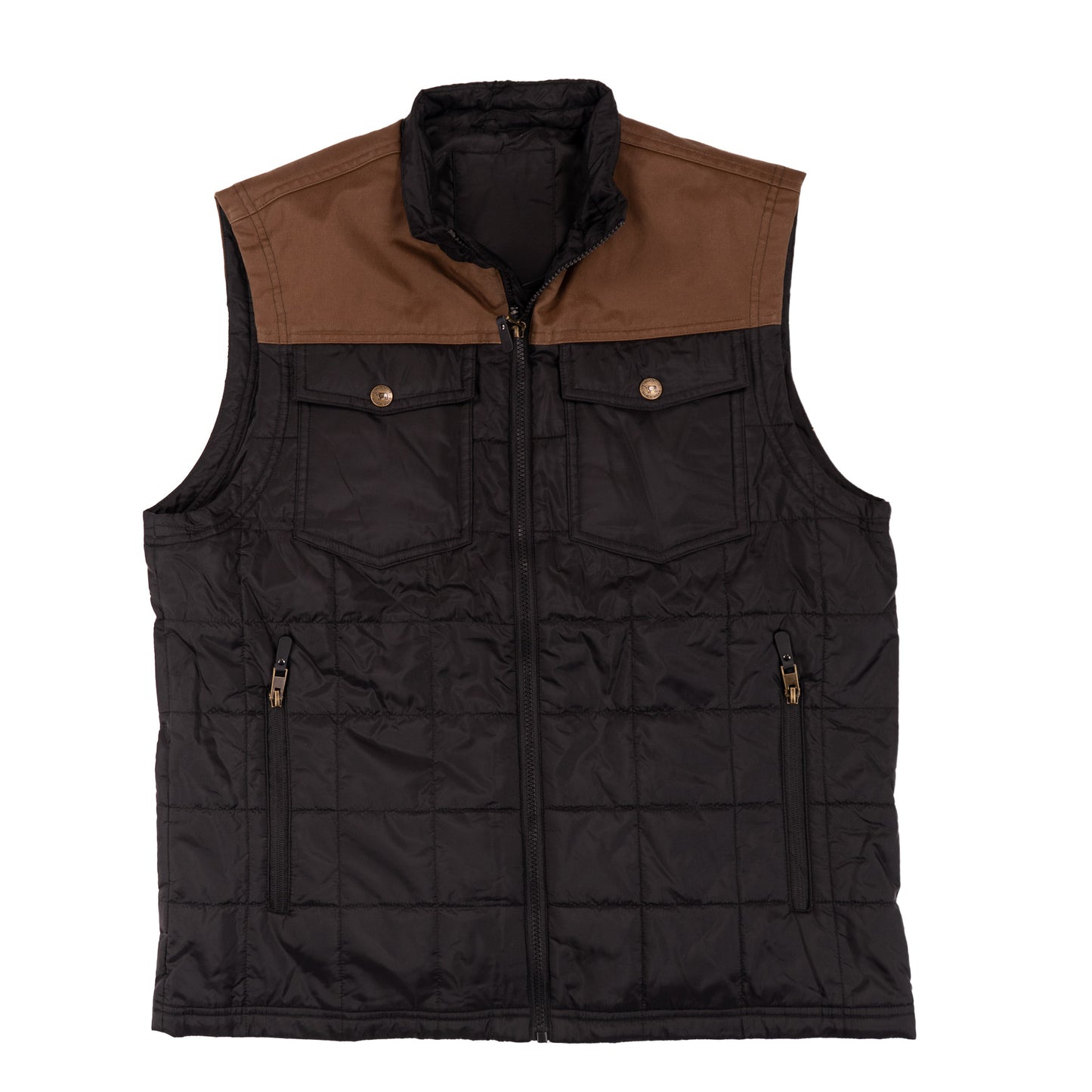 Lazy J Ranch Men's Lightweight Relaxed Fit Vest - Brown-Lazy J Ranch Wear