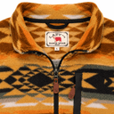 Lazy J Ranch Men's Mustard Aztec Print Quarter Zip Fleece Pullover-