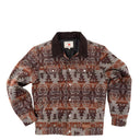 Lazy J Ranch Men's Navajo Print Trucker Jacket - Rust-
