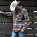 Lazy J Ranch Men's Plaid Jacket - Rust-