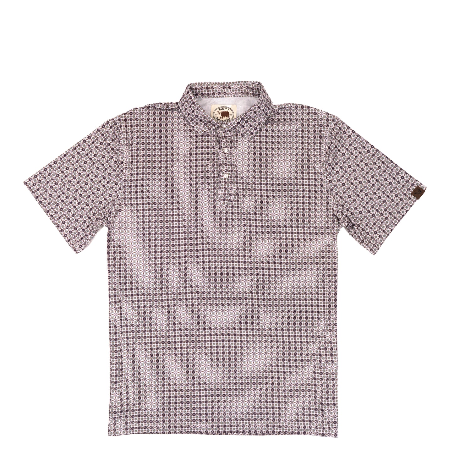 Lazy J Ranch Men's Print Performance Polo Shirt - Purple-Lazy J Ranch Wear