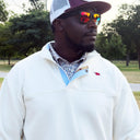 Lazy J Cream Quarter Zip Pullover