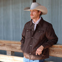 Lazy J Ranch Men's Quilted Poly Fill Jacket - Chocolate-